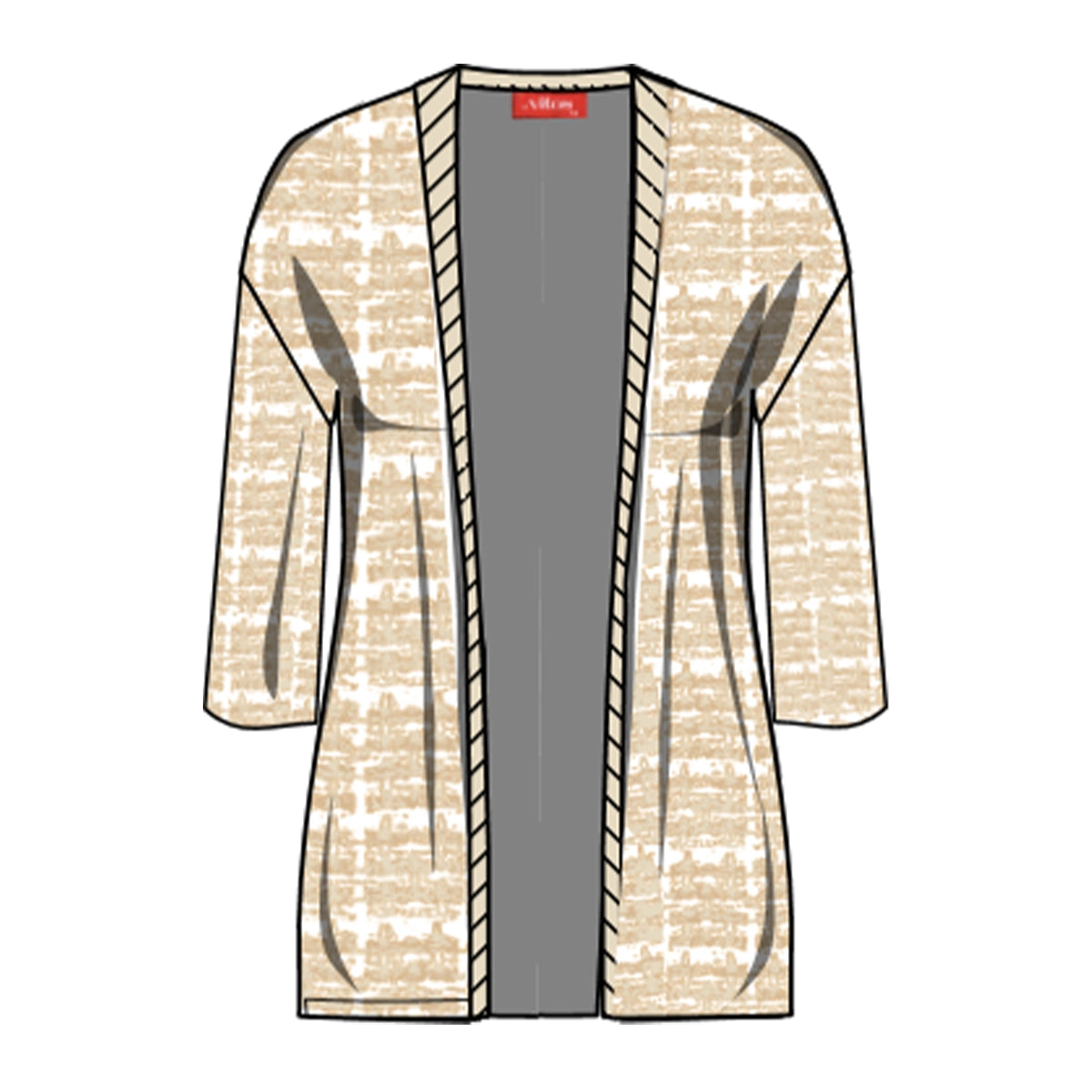 Cardigan ligero con manga 3/4 Catalina