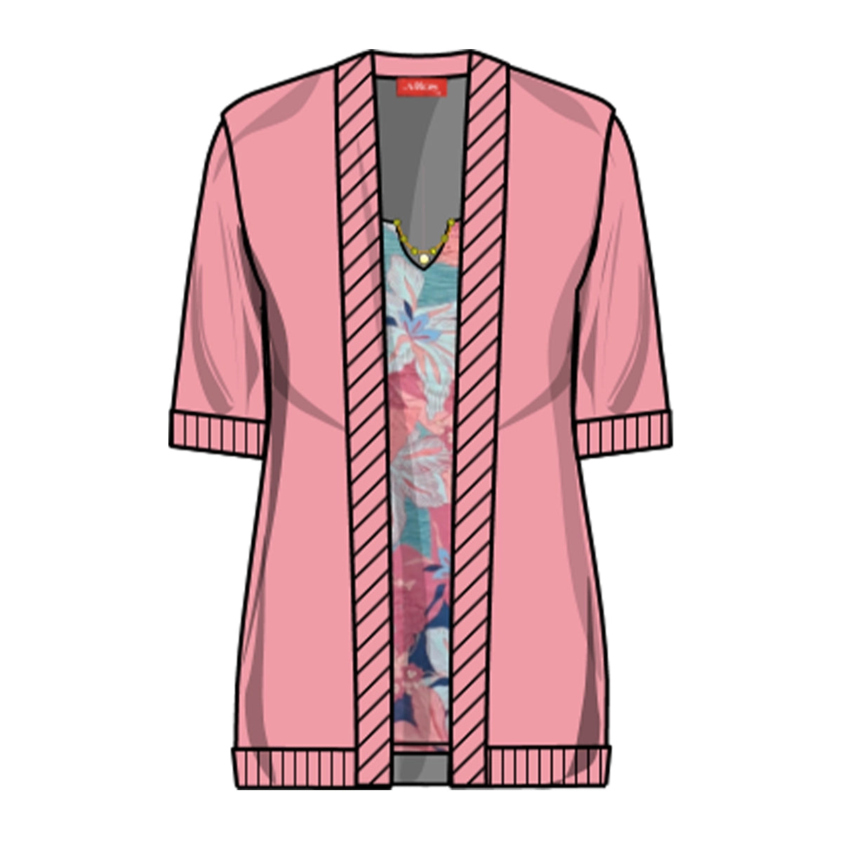 Twin Fix ensamble puntada con top estmpado Letizia