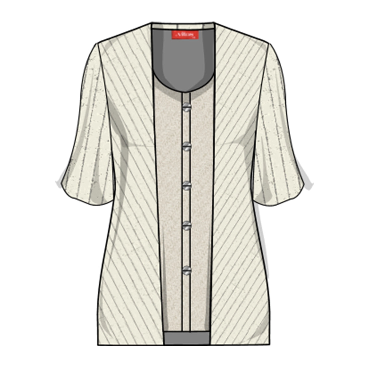 Twin Fix top estamapdo Leah