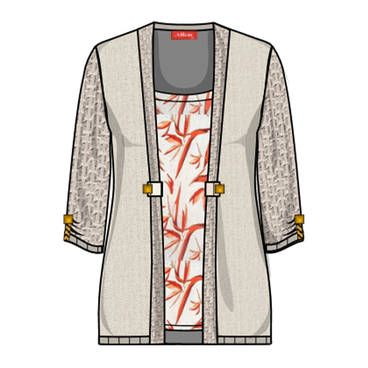 Twin Fix boradod con top estampado Keisha