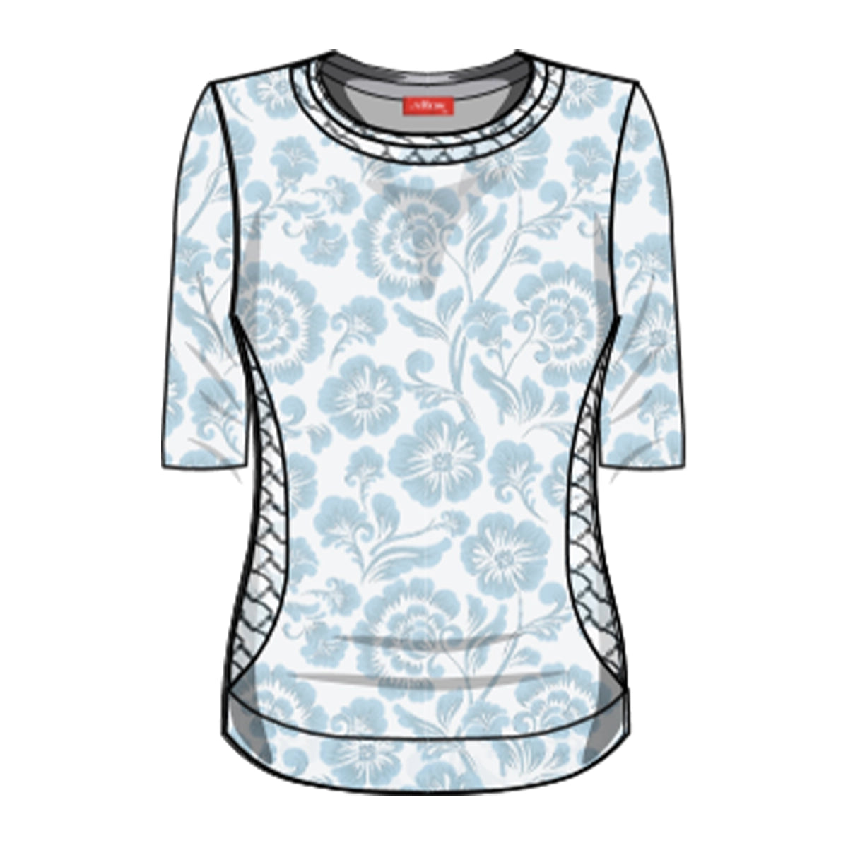 Blusa estamada con tenza en costado Complementos