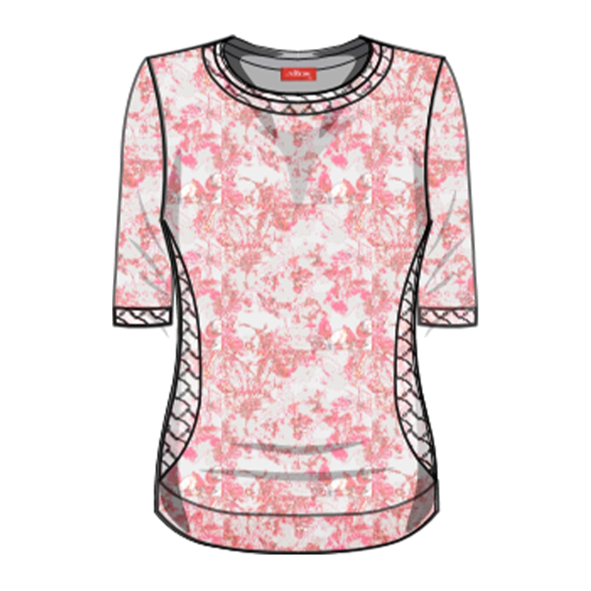 Blusa estampada con tenza en costado Complenetos