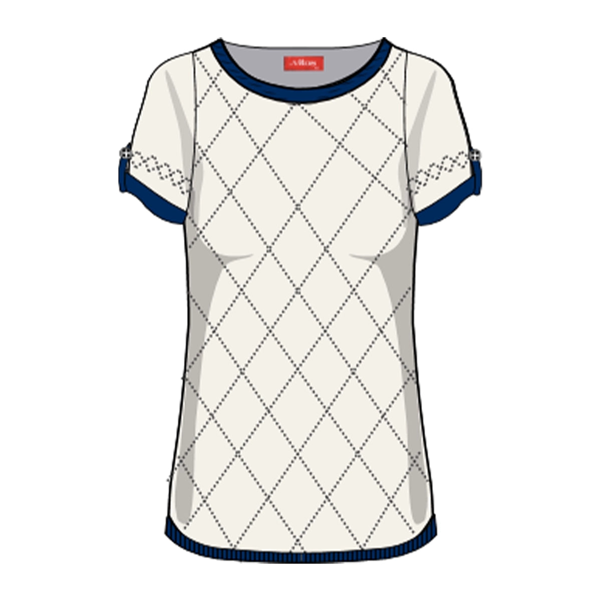 Blusa cuello redondo con detalle Reina