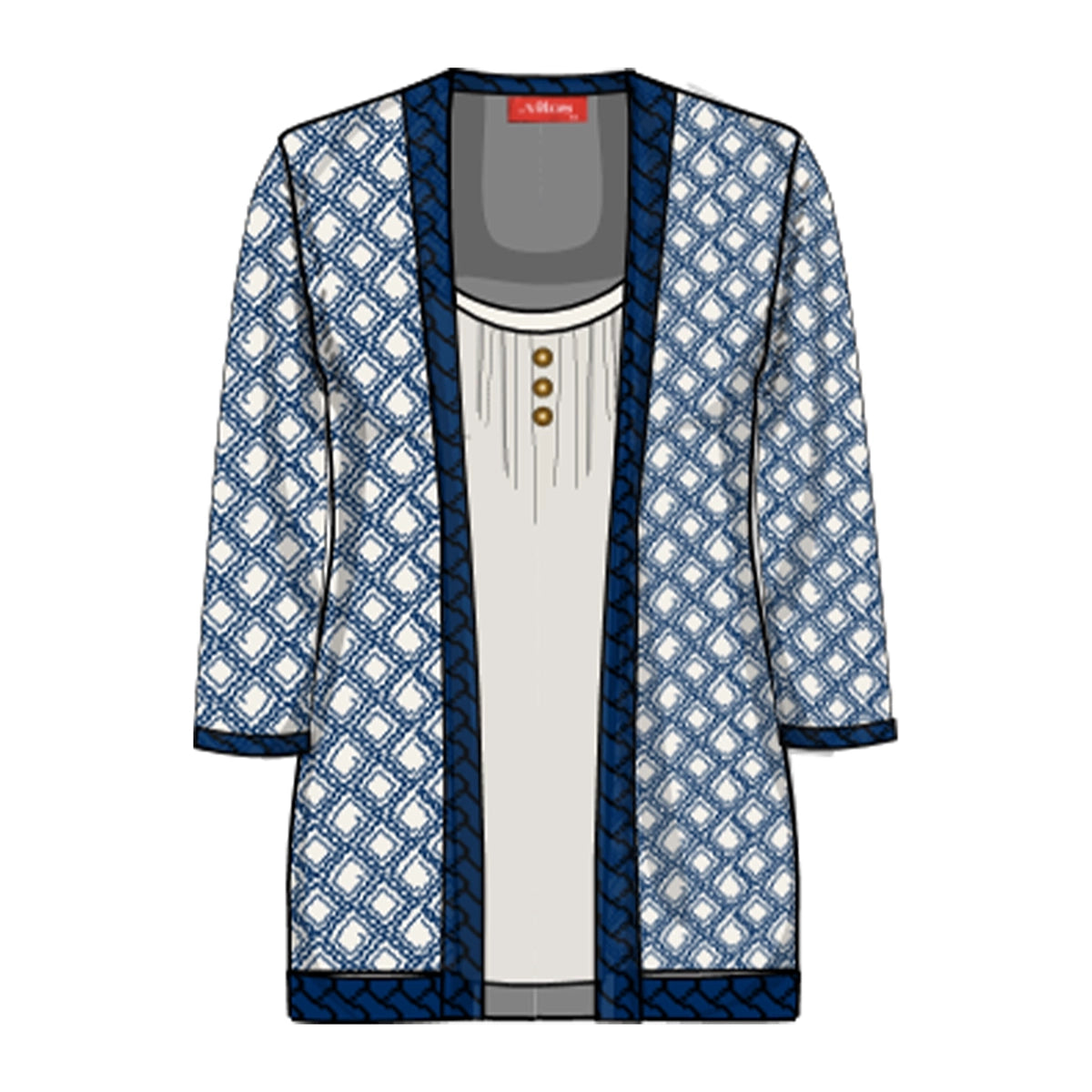 Twin Fix puntada calada Reina