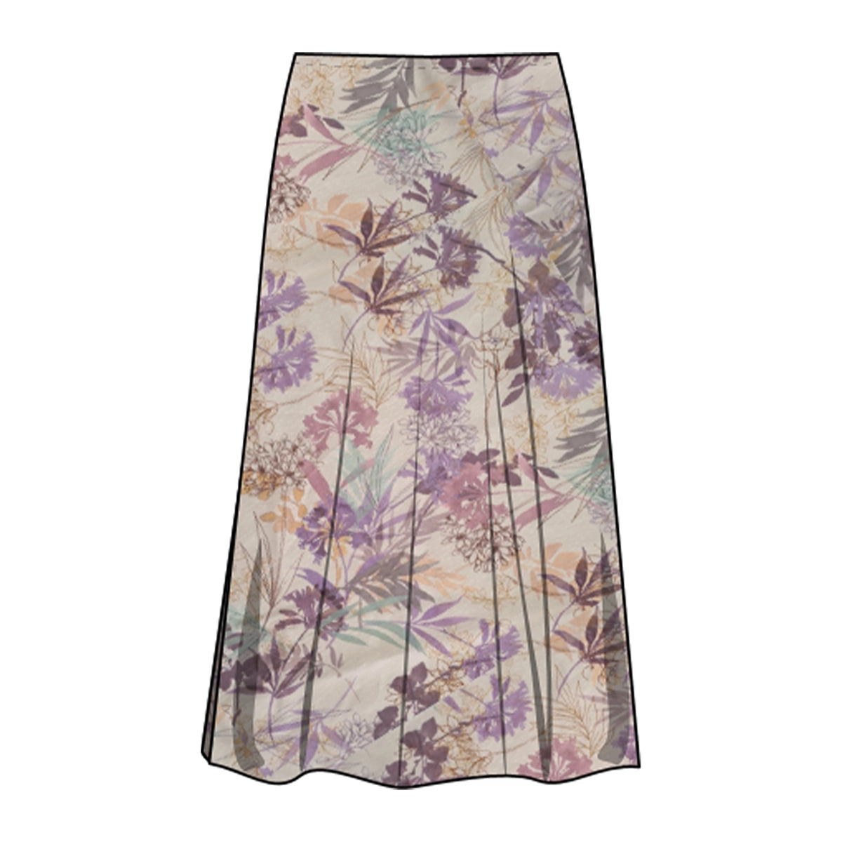 Falda linea A con estampado floral Candace