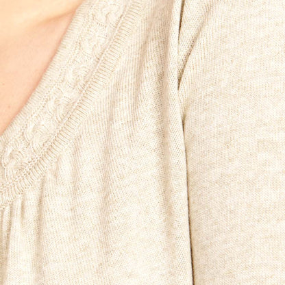 Blusa escote redondo con tenza