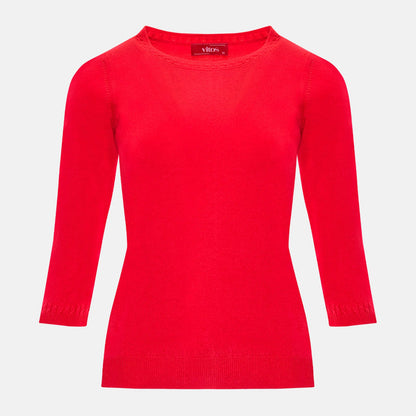 Blusa punto trenza estructura manga 3/4 - C0006 Primavera