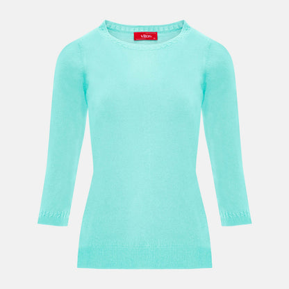 Blusa punto trenza estructura manga 3/4 - C0006 Primavera