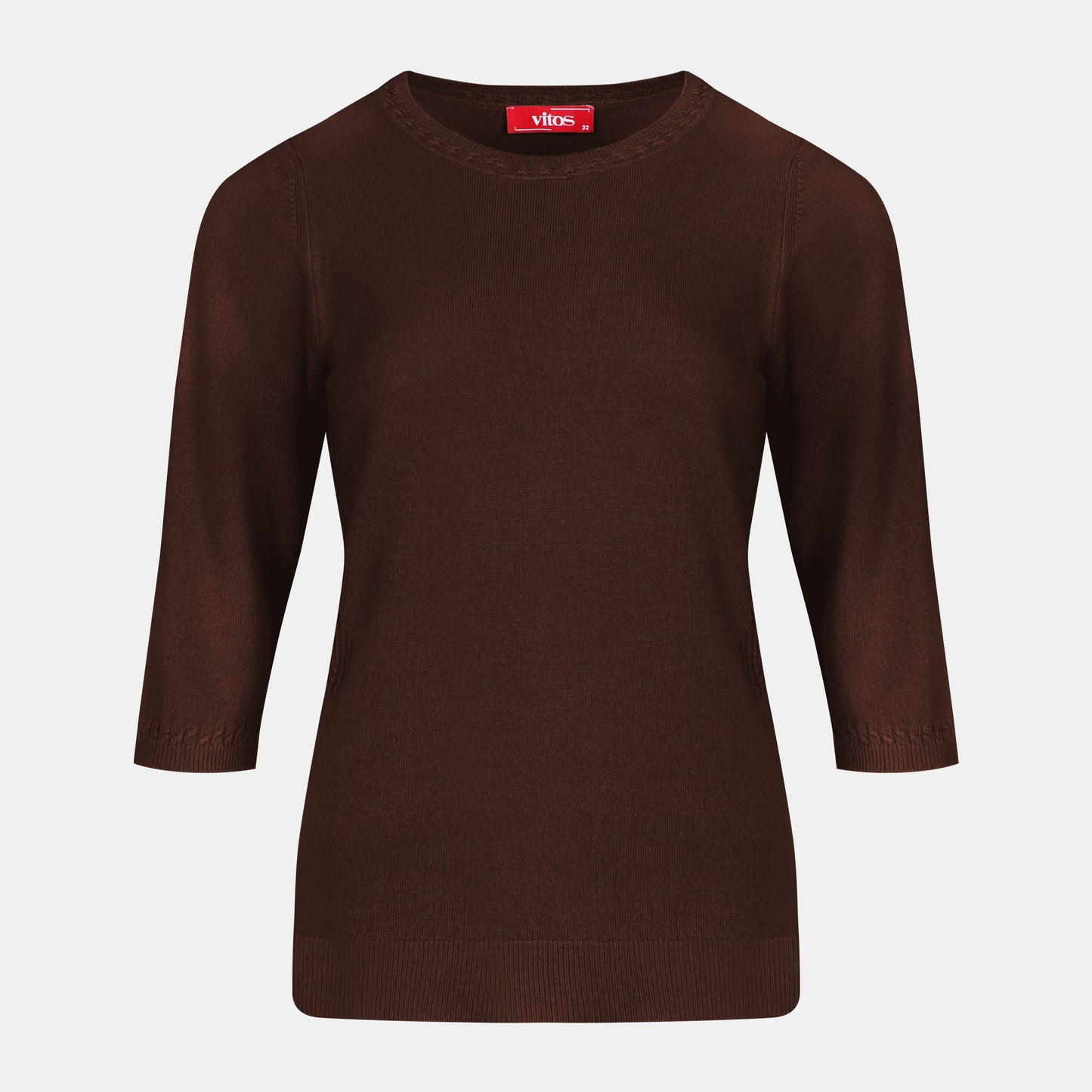 Blusa punto trenza estructura manga 3/4 - C0006 Invierno