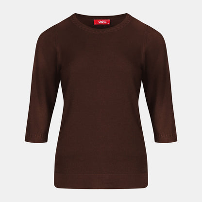 Blusa punto trenza estructura manga 3/4 - C0006 Invierno