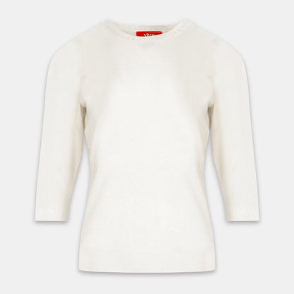 Blusa punto trenza estructura manga 3/4 - C0006 Clasico