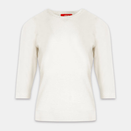 Blusa punto trenza estructura manga 3/4 - C0006 Clasico
