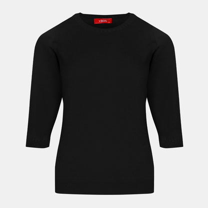 Blusa punto trenza estructura manga 3/4 - C0006 Clasico