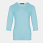 Blusa punto escote V calado manga 3/4 - C0008 Invierno