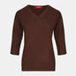 Blusa punto escote V calado manga 3/4 - C0008 Invierno