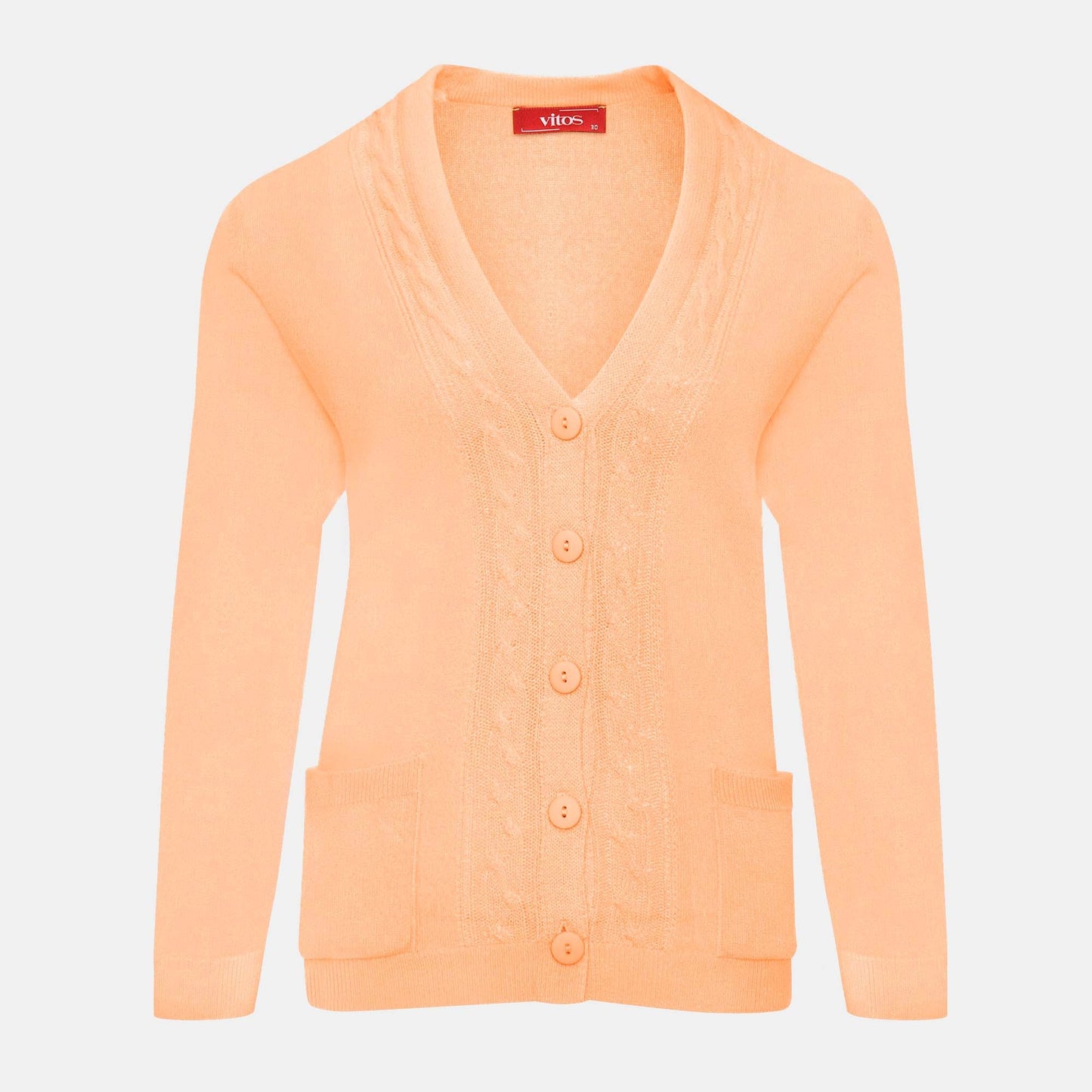 Cárdigan escote V trenza - C0082 Primavera