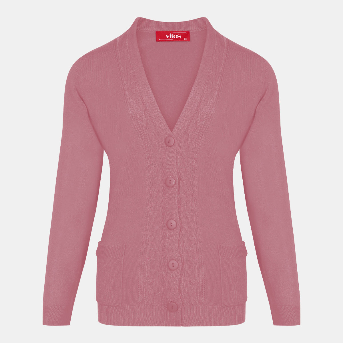 Cárdigan escote V trenza - C0082 Invierno