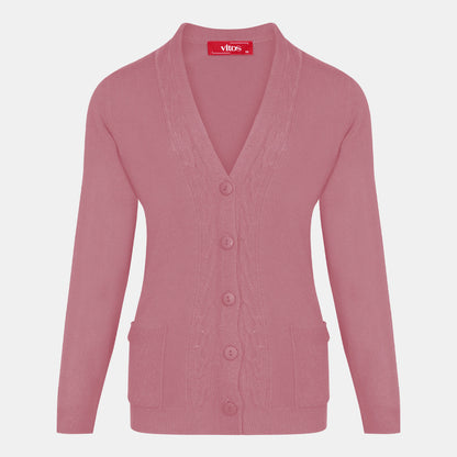 Cárdigan escote V trenza - C0082 Invierno