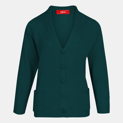 Cárdigan escote V trenza - C0082 Invierno