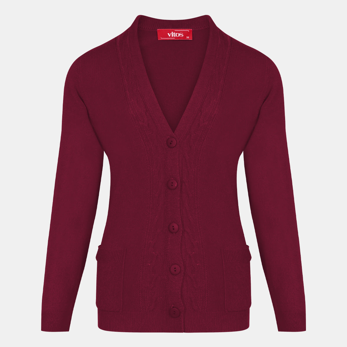Cárdigan escote V trenza - C0082 Invierno