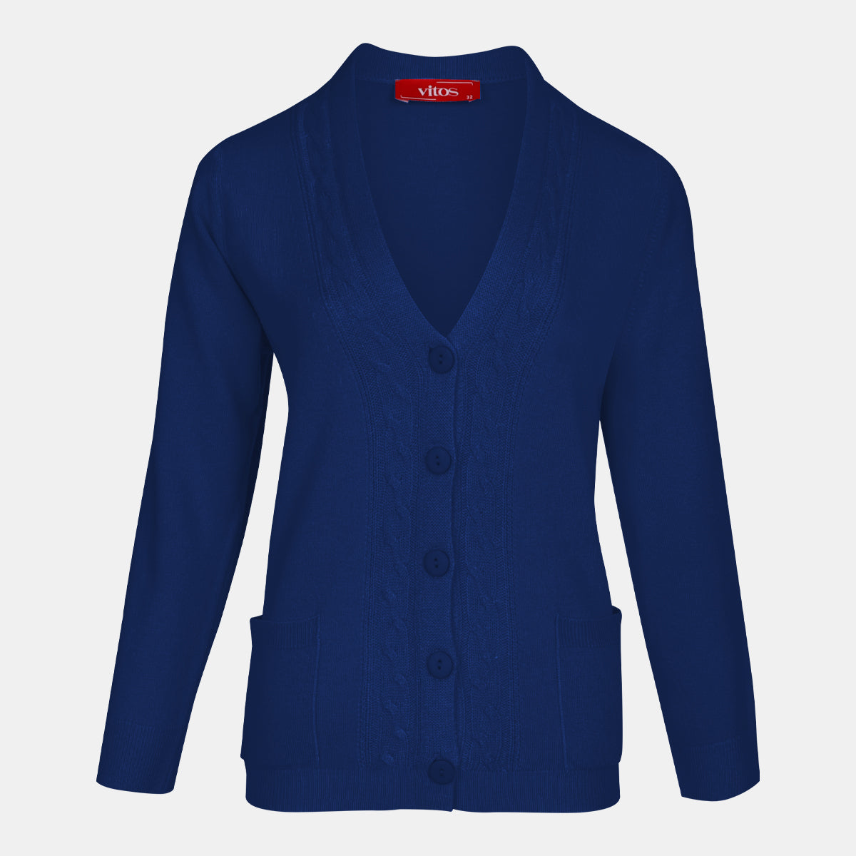 Cárdigan escote V trenza - C0082 Invierno