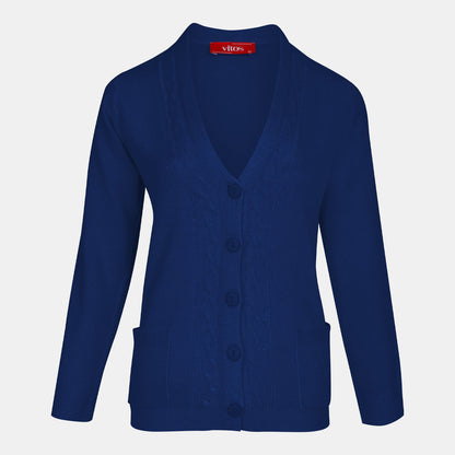 Cárdigan escote V trenza - C0082 Invierno