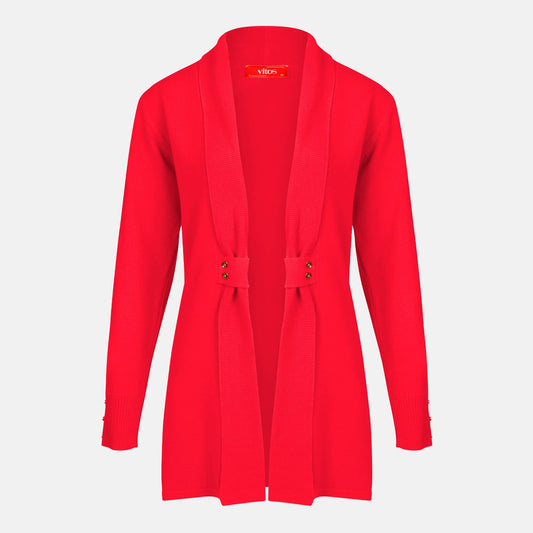 Cardigan solapa con botones - C8010 Primavera