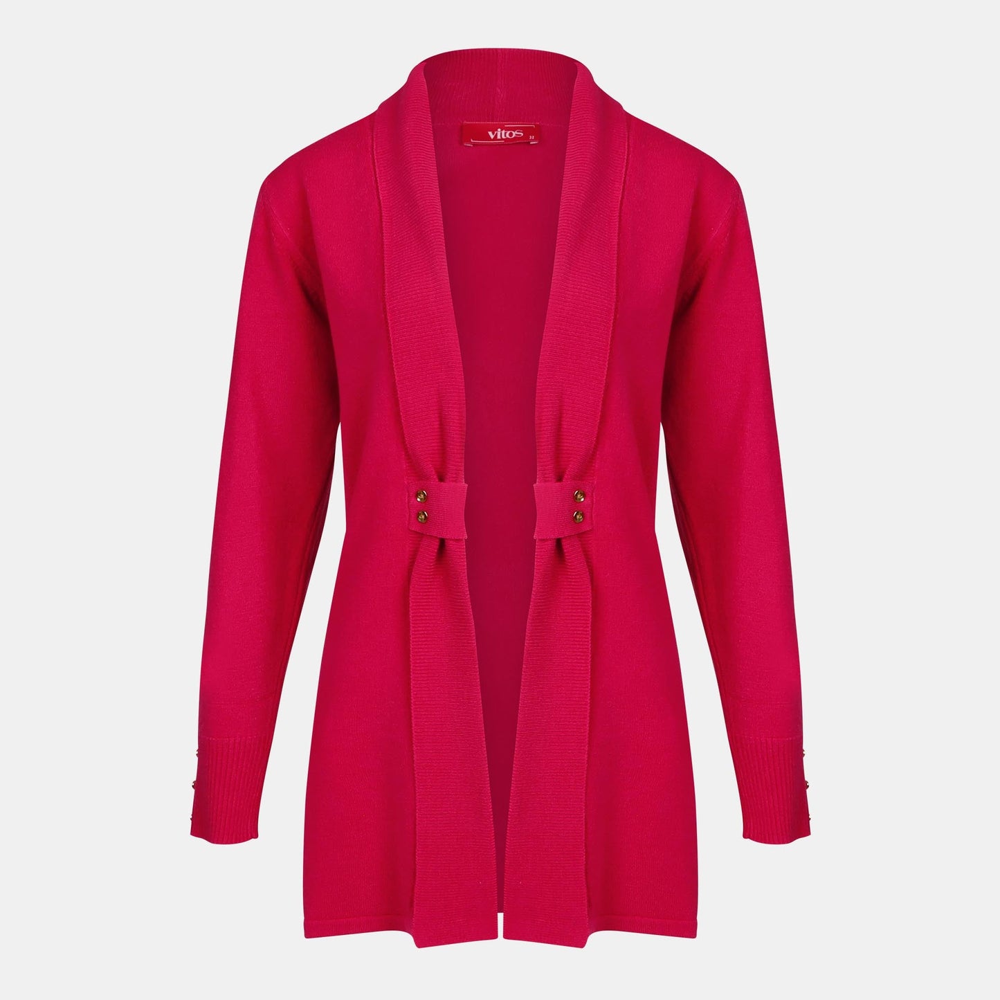 Cardigan solapa con botones - C8010 Atemporales