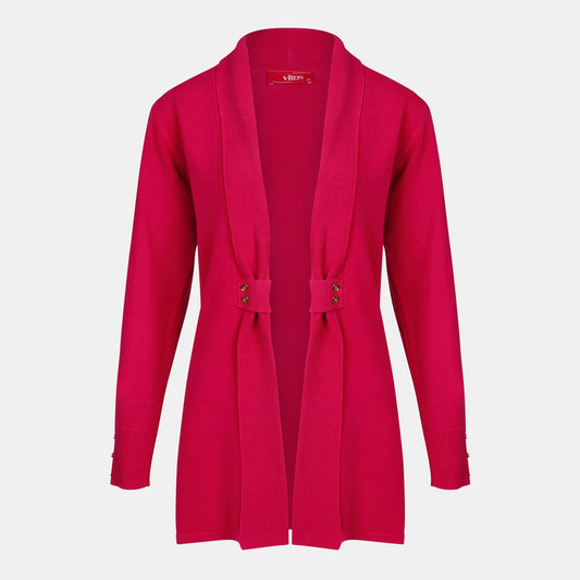 Cardigan solapa con botones - C8010 Atemporales