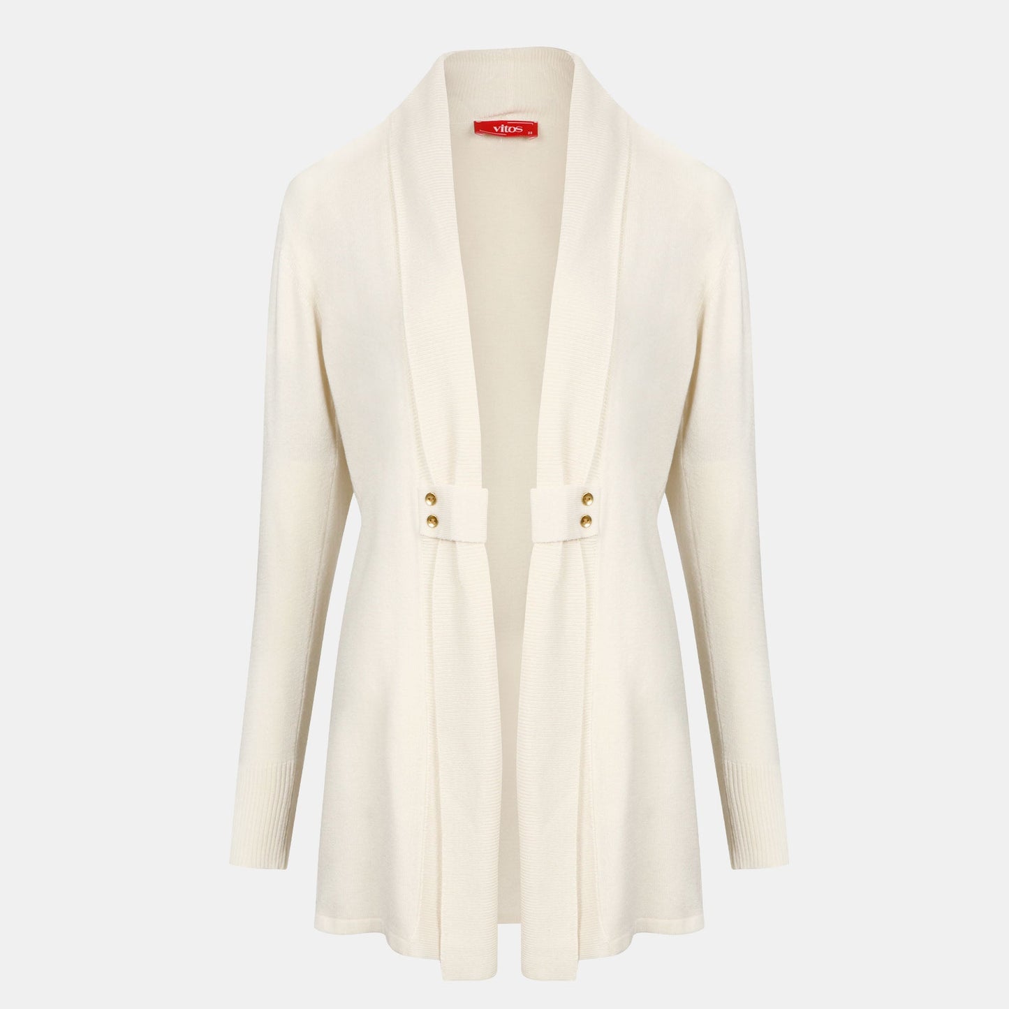 Cardigan solapa con botones - C8010 Clásicos