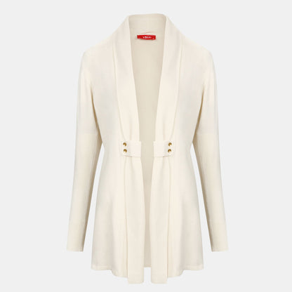 Cardigan solapa con botones - C8010 Clásicos