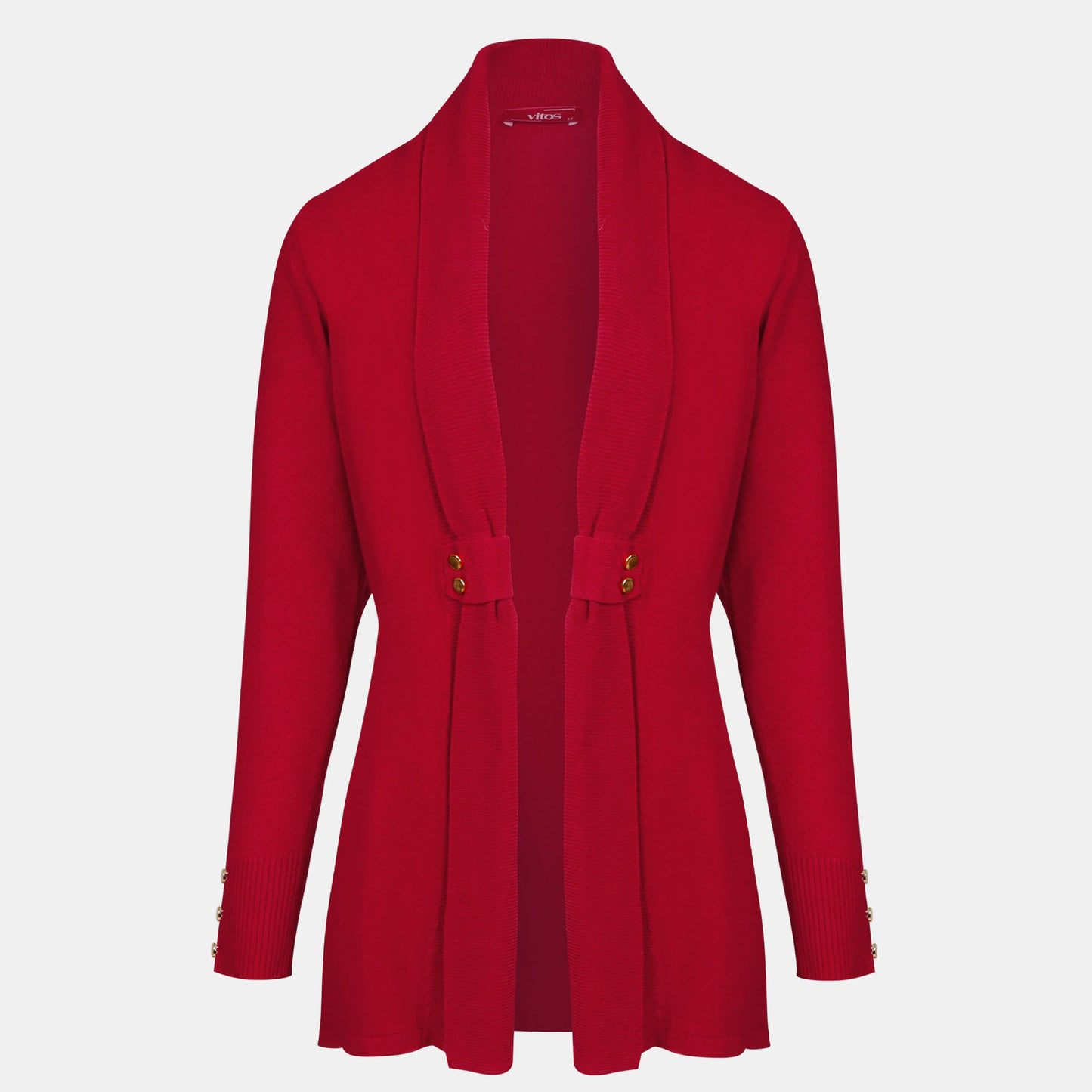 Cardigan solapa con botones - C8010 Clásicos