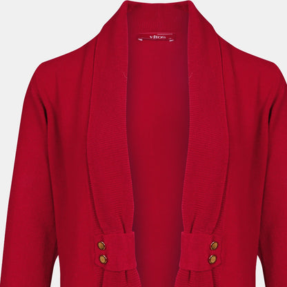 Cardigan solapa con botones - C8010 Clásicos