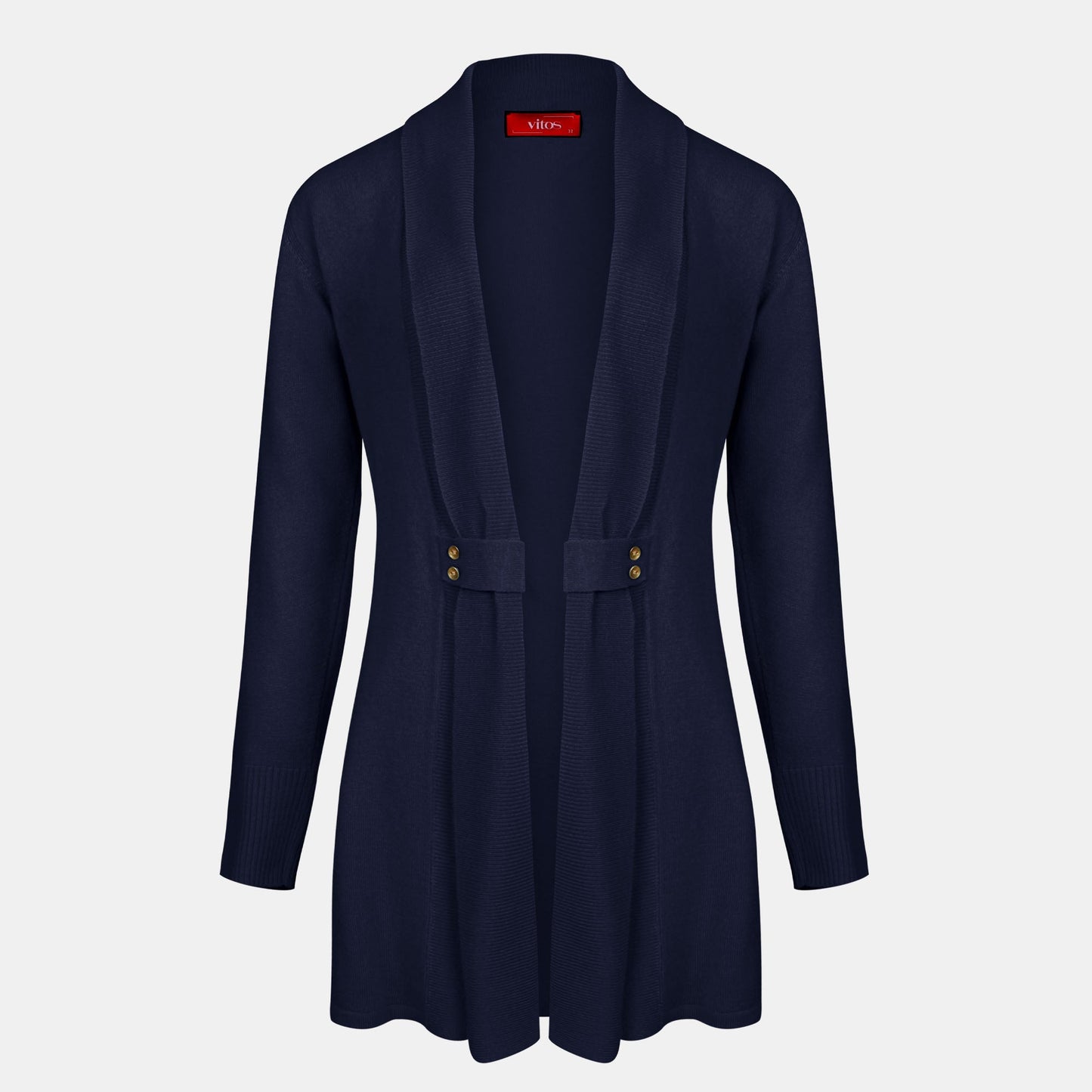 Cardigan solapa con botones - C8010 Clásicos