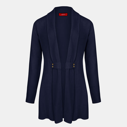 Cardigan solapa con botones - C8010 Clásicos