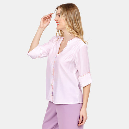 Blusa bierta de manga 3/4 Juquila