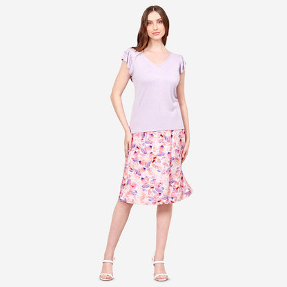 Blusa escote V con manga corta plisada Juquila