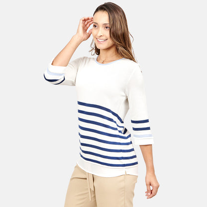 Blusa rayas con detalle en puños Bernal
