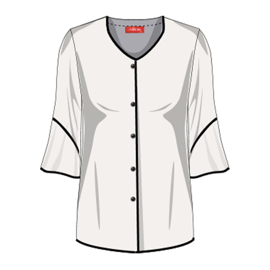 Blusa abierta con contraste Leonor