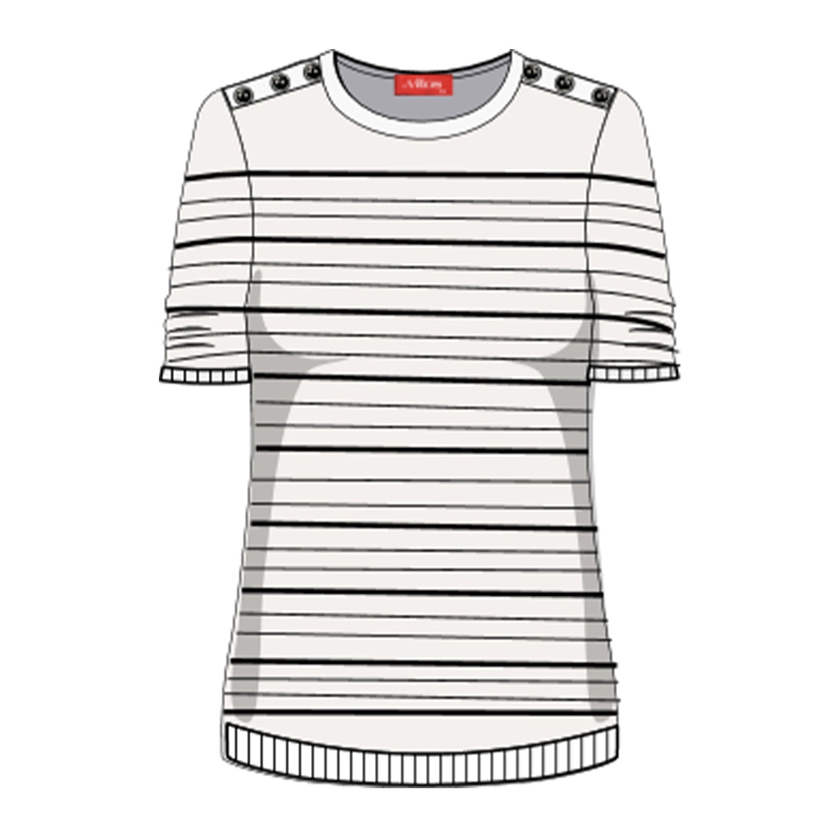 Blusa tejida a rayas Leonor