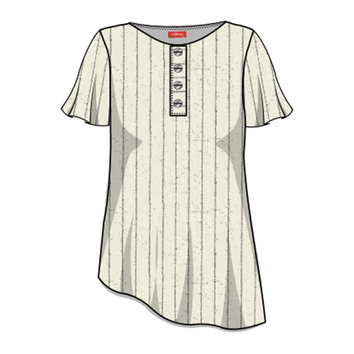 Blusa asimetrica a rayas Leah