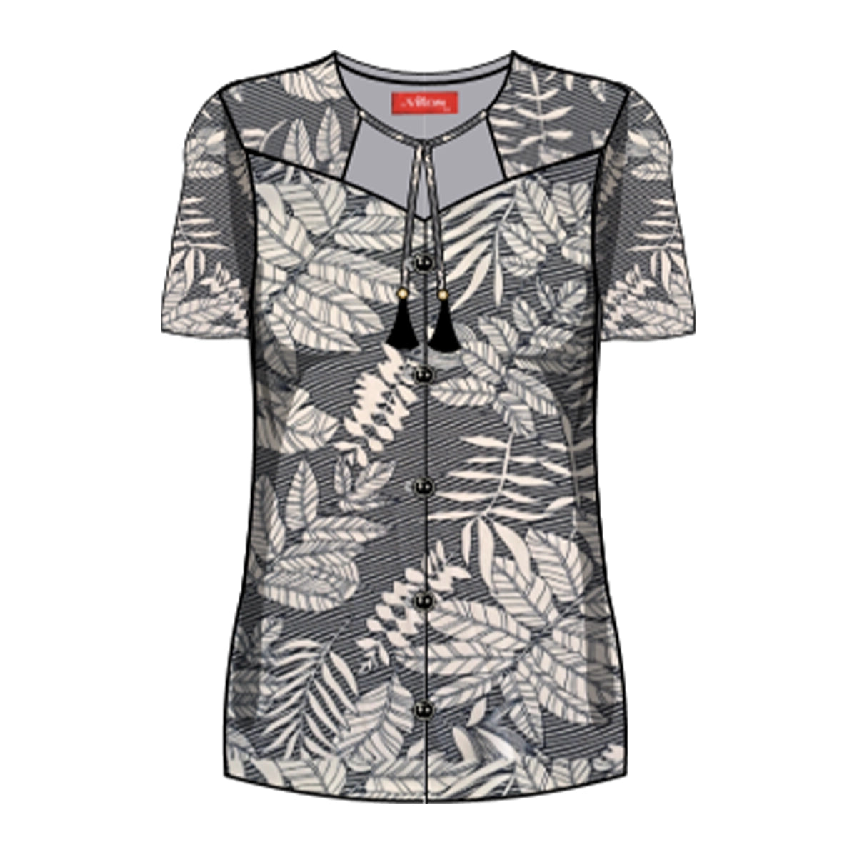 Blusa estampado tropical Leonor
