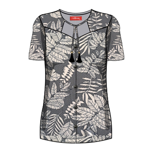 Blusa estampado tropical Leonor