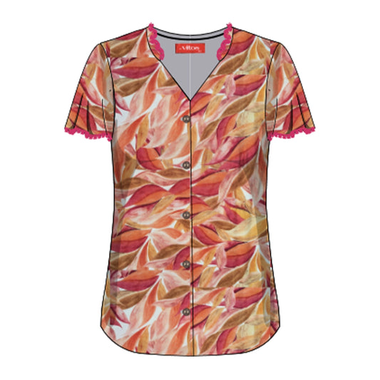 Blusa abierta estampada con detalle Helena