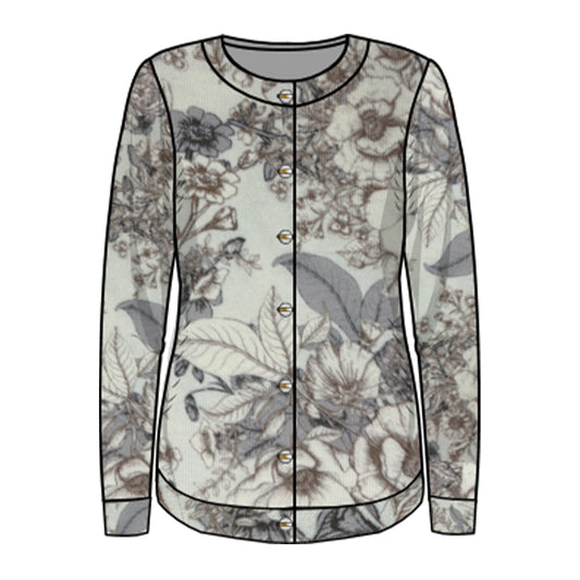 Cárdigan estampado cuello redondo Complementos