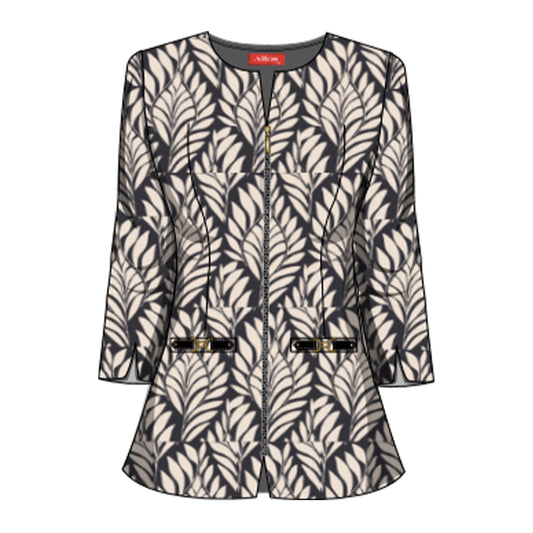 Saco estampado con hebila Leah