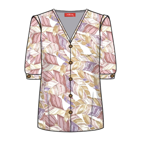 Blusa abierta estampada Antonieta