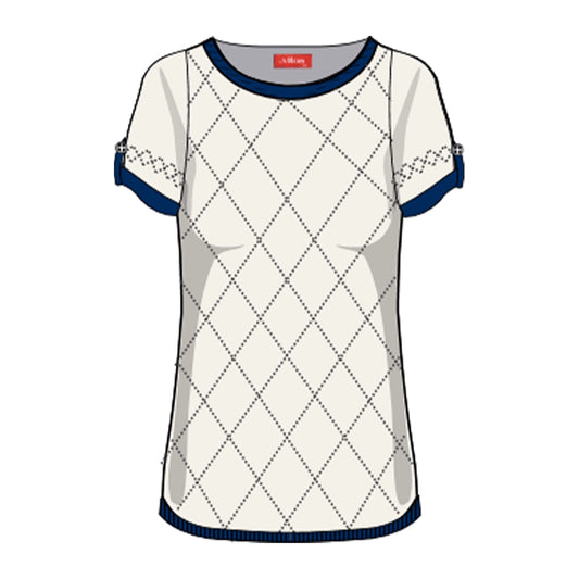 Blusa cuello redondo con detalle Reina