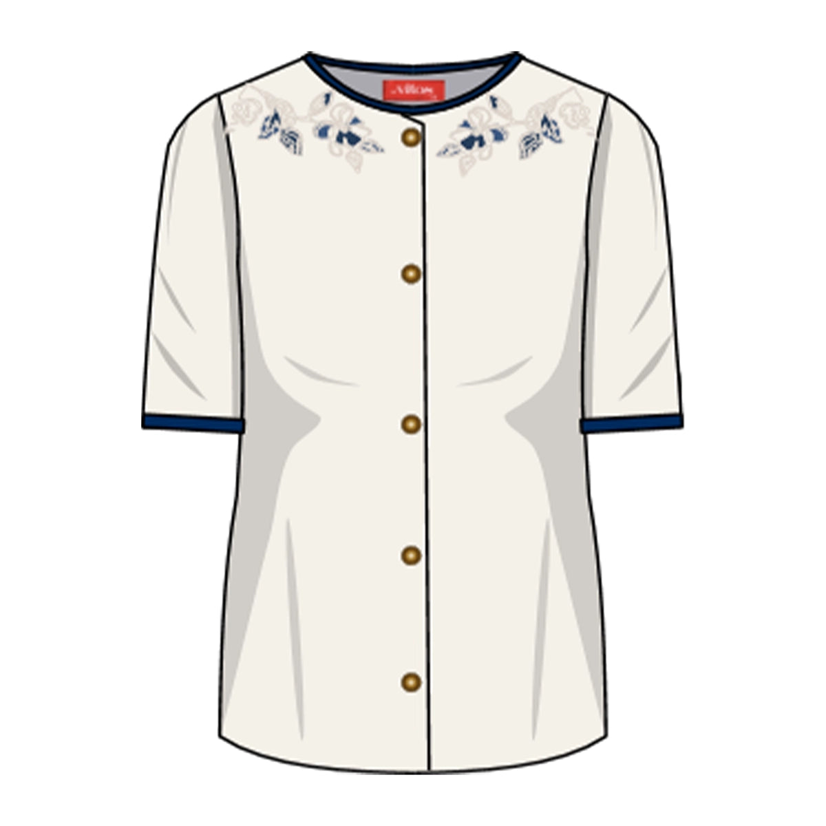 Blusa con bordado Reina