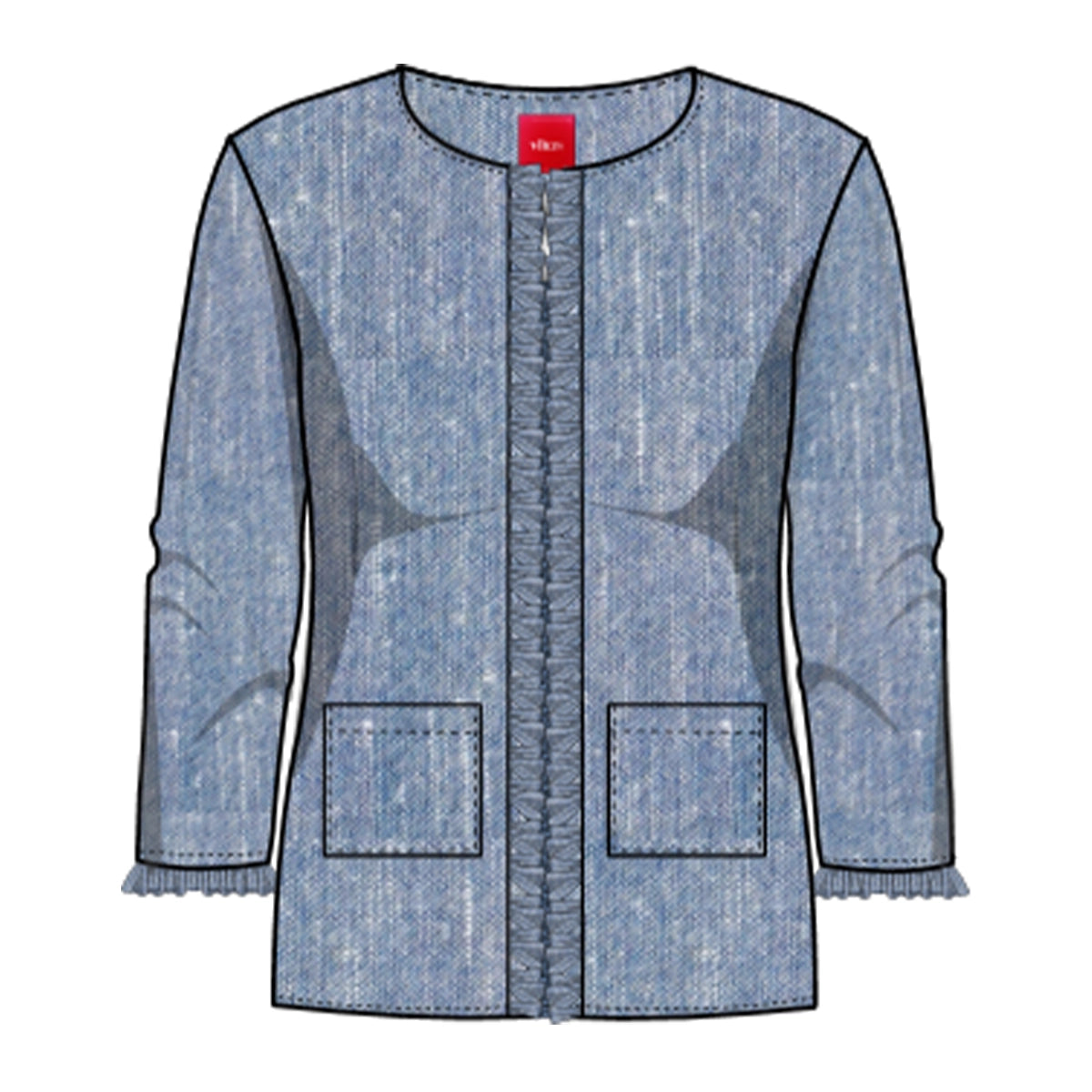 Saco escote redondo con cierre Maeli